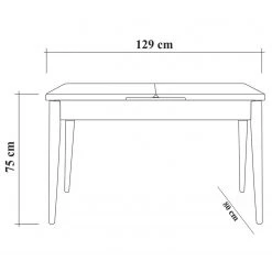 Loftscape Table Balu - Extensible - Imitation épicéa 10 Loftscape Table Balu - Extensible - Imitation épicéa -Meubles de salle à manger Soldes Magasin 1000273397 210615 12562700035 SKETCH DETAILS P000000001000273397 sketch
