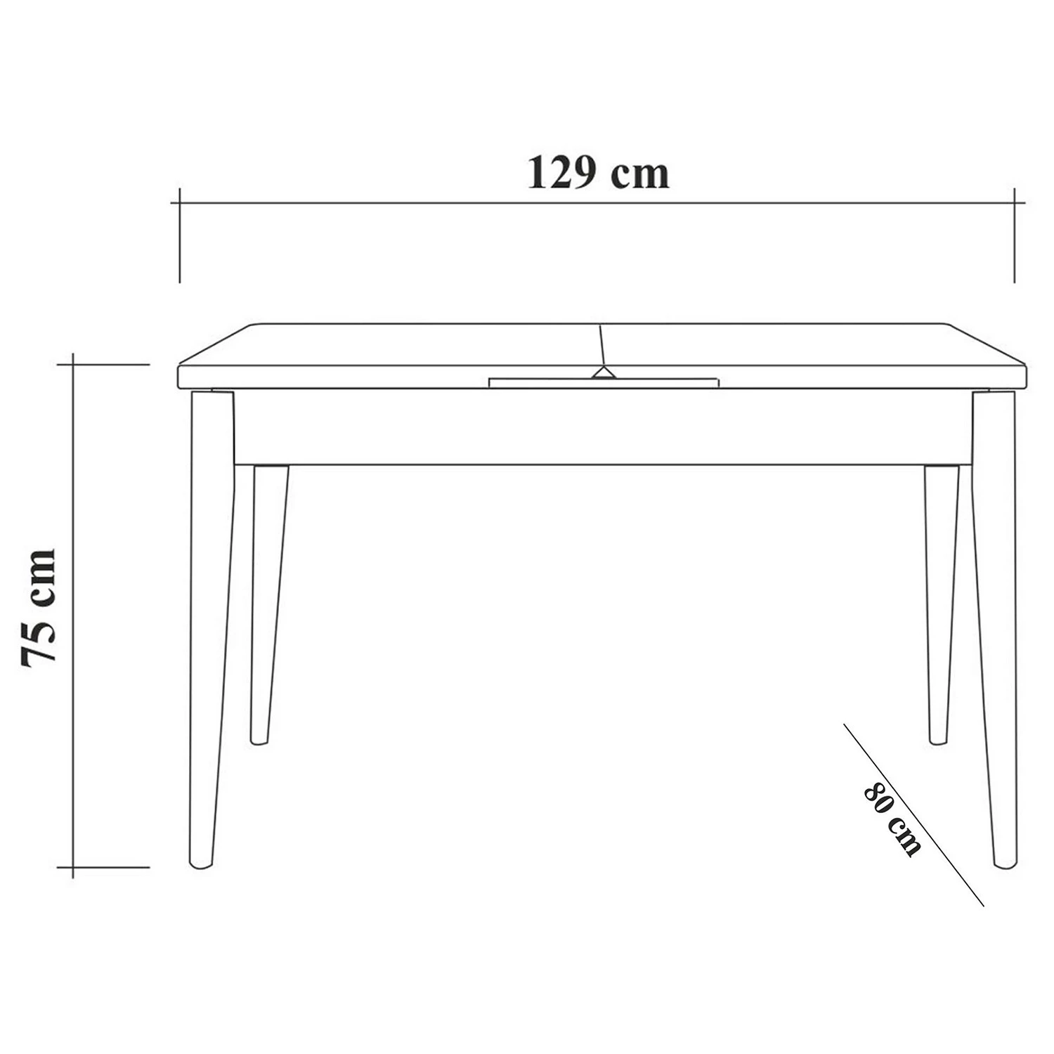 Loftscape Table Balu - Extensible - Imitation épicéa 5 Loftscape Table Balu - Extensible - Imitation épicéa – Image 5