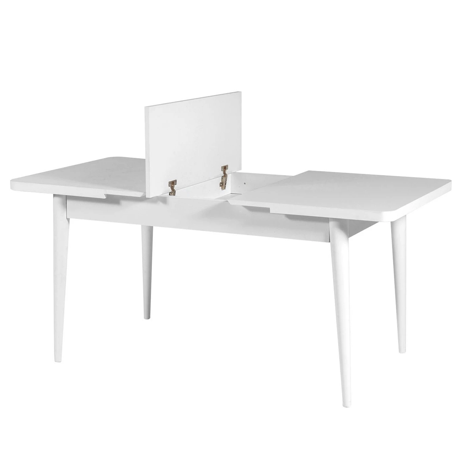 Loftscape Salle à manger Baris (5 éléments) - Extensible - Blanc / Gris 4 Loftscape Salle à manger Baris (5 éléments) - Extensible - Blanc / Gris – Image 4