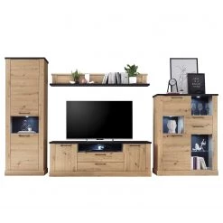 Ridgevalley Armoire Nanda I - Imitation chêne artisan / Imitation chêne noir -Meubles de salle à manger Soldes Magasin 1000273440 210610 07544700021 DETAILS P000000001000273440