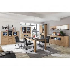 Ridgevalley Haut de buffet Nanda - Imitation chêne artisan / Imitation chêne noir -Meubles de salle à manger Soldes Magasin 1000273452 210610 07544900045 MOOD DETAILS P000000001000273452 mood