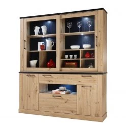 Ridgevalley Haut de buffet Nanda - Imitation chêne artisan / Imitation chêne noir -Meubles de salle à manger Soldes Magasin 1000273452 210610 07544900047 DETAILS P000000001000273452