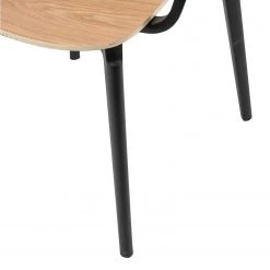 Studio Copenhagen Chaises à accoudoirs Day (lot de 2) - Contreplaqué / Matière plastique - Imitation chêne / Noir -Meubles de salle à manger Soldes Magasin 1000273479 220420 055 DETAILS P000000001000273479
