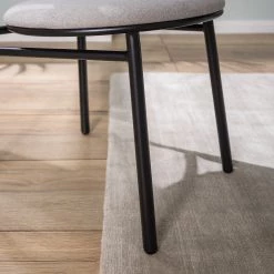 Studio Copenhagen Chaises Embi (lot de 2) - Tissu / Métal - Gris / Noir -Meubles de salle à manger Soldes Magasin 1000273482 220728 024 MOOD DETAILS P000000001000273482 mood