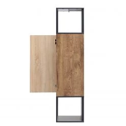 Red Living Vitrine murale Meevoo - Imitation chêne rustique / Graphite -Meubles de salle à manger Soldes Magasin 1000273885 210614 14470000014 DETAILS P000000001000273885