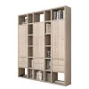 Loftscape Bibliothèque Emporior X - Blanc crème - Imitation chêne de Sonoma - Largeur : 190 cm