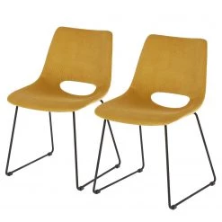 Fredriks Chaises Zara (lot de 2) - Jaune moutarde
