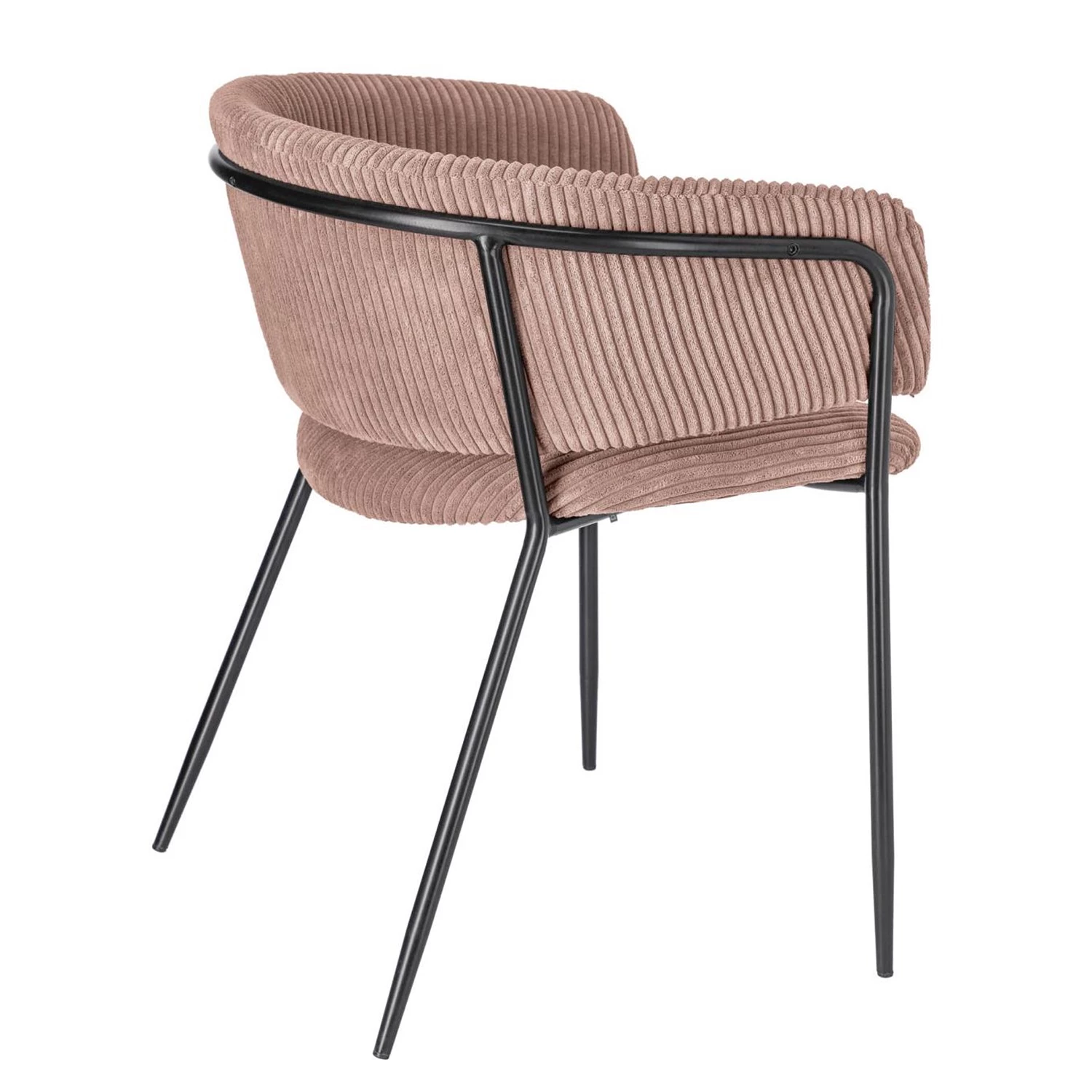 Jack & Alice Chaises accoudoirs Vilhena IV (lot de 2) - Velours côtelé - Rose vieilli 5 Jack & Alice Chaises accoudoirs Vilhena IV (lot de 2) - Velours côtelé - Rose vieilli – Image 5