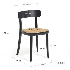 Mørteens Chaises Rom (lot de 2) - Noir -Meubles de salle à manger Soldes Magasin 1000274247 210618 10464700368 SKETCH DETAILS P000000001000274247 sketch