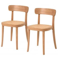 Mørteens Chaises Rom (lot de 2) - Hêtre naturel verni