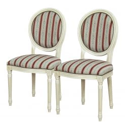 Velvet Studio Chaises capitonnées Alison (lot de 2) - Rouge