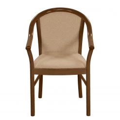 Velvet Studio Chaise à accoudoirs Rosita - Tissu / Hêtre massif - Camel / Noyer -Meubles de salle à manger Soldes Magasin 1000274324 210709 14175900199 DETAILS P000000001000274324