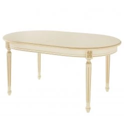 Velvet Studio Table Nellore - Extensible - Hêtre massif - Crème