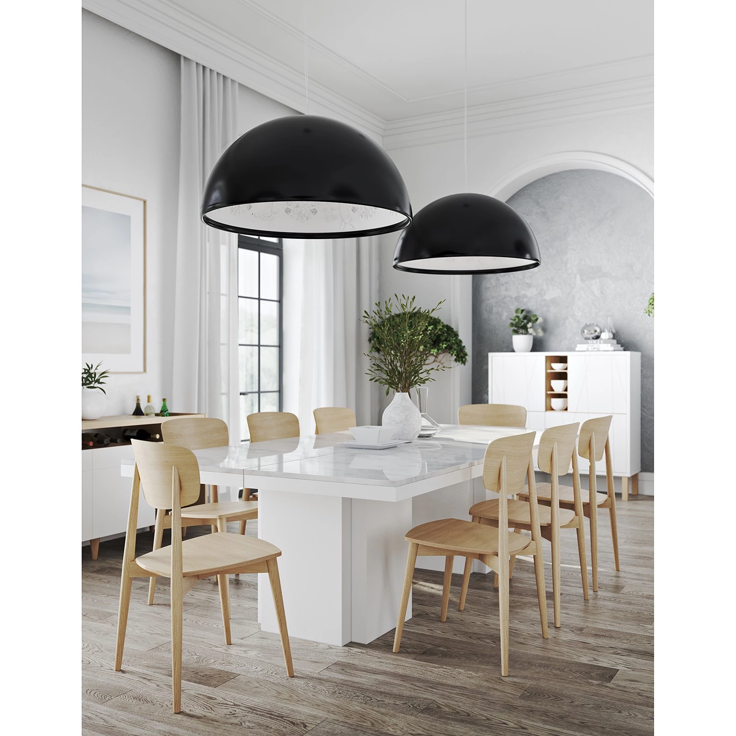 Loftscape Table de réunion Dusk III - Marbre blanc 2 Loftscape Table de réunion Dusk III - Marbre blanc – Image 2