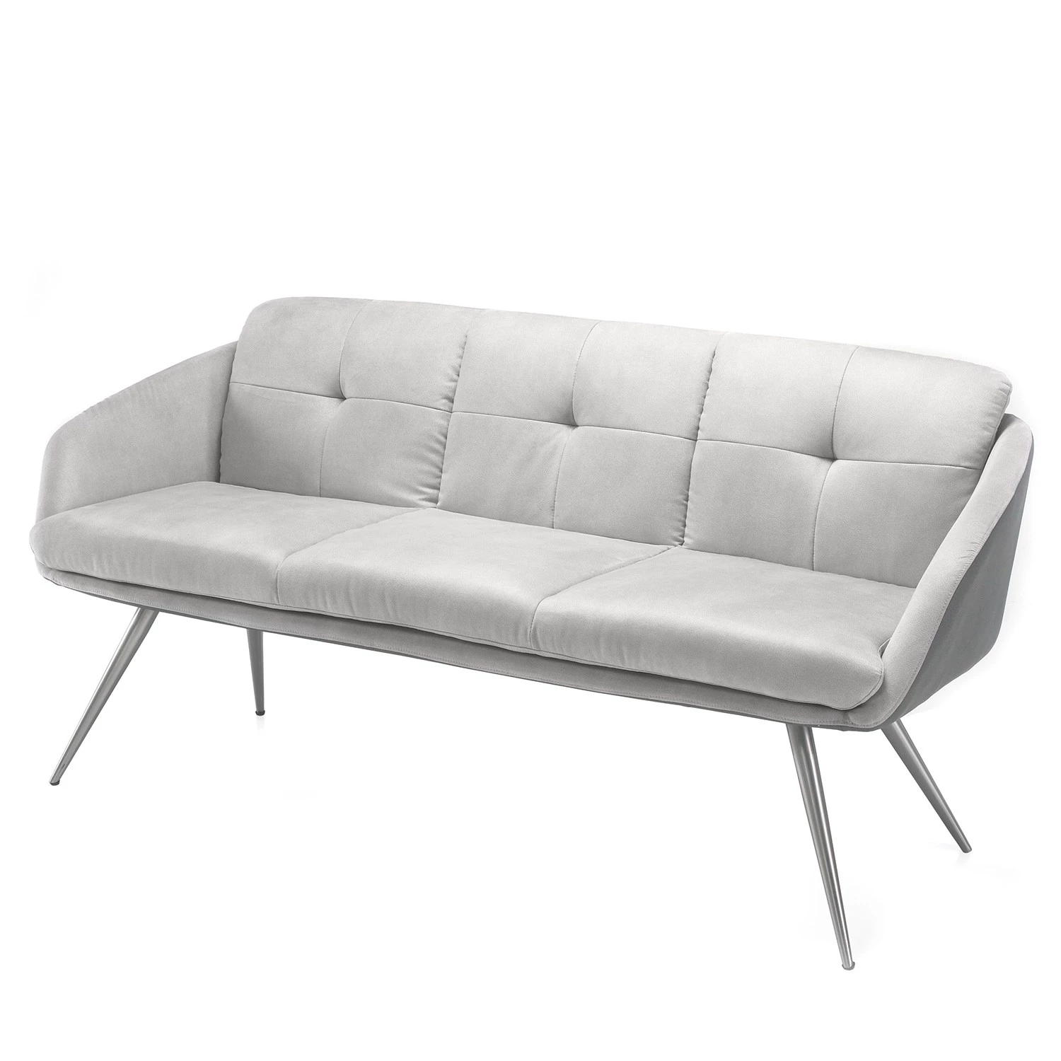 Loftscape Banquette Canillo - Microfibre / Acier inoxydable - Gris clair / Acier inoxydable 1 Loftscape Banquette Canillo - Microfibre / Acier inoxydable - Gris clair / Acier inoxydable