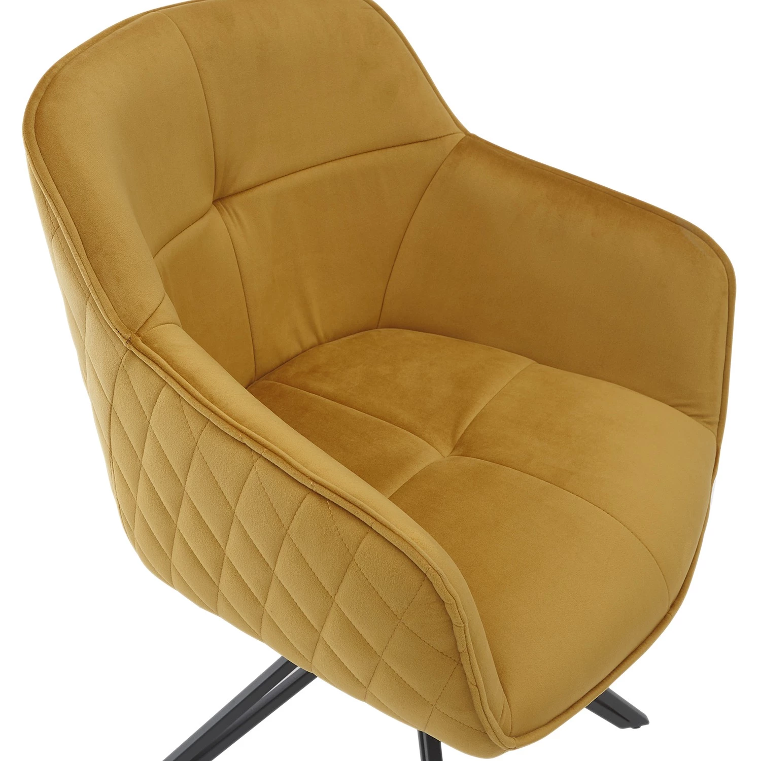 Red Living Chaises à accoudoirs Cancun (lot de 2) - Velours / Fer - Doré / Noir 2 Red Living Chaises à accoudoirs Cancun (lot de 2) - Velours / Fer - Doré / Noir – Image 2