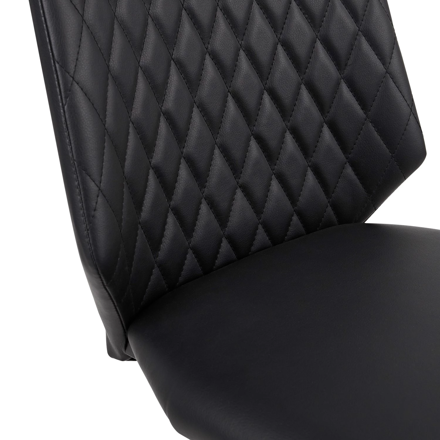 Loftscape Chaises Diva (Lot de 2) - Imitation cuir / Acier - Noir 6 Loftscape Chaises Diva (Lot de 2) - Imitation cuir / Acier - Noir – Image 6