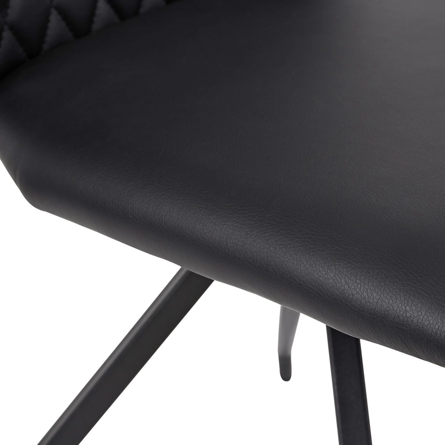 Loftscape Chaises Diva (Lot de 2) - Imitation cuir / Acier - Noir 8 Loftscape Chaises Diva (Lot de 2) - Imitation cuir / Acier - Noir – Image 8