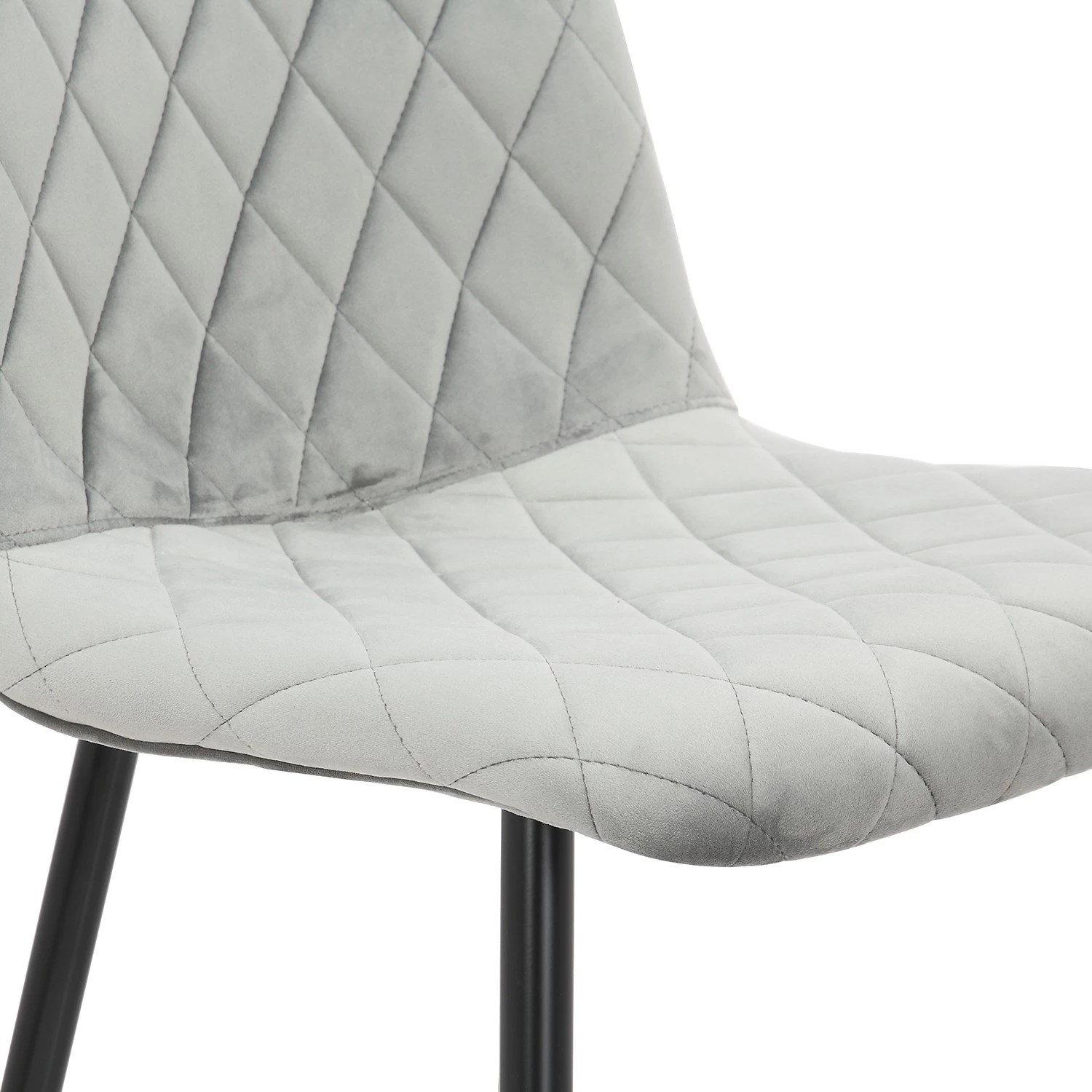 Ars manufacti Chaises capitonnées Trevo I (lot de 2) - Gris lumineux 7 Ars manufacti Chaises capitonnées Trevo I (lot de 2) - Gris lumineux – Image 7