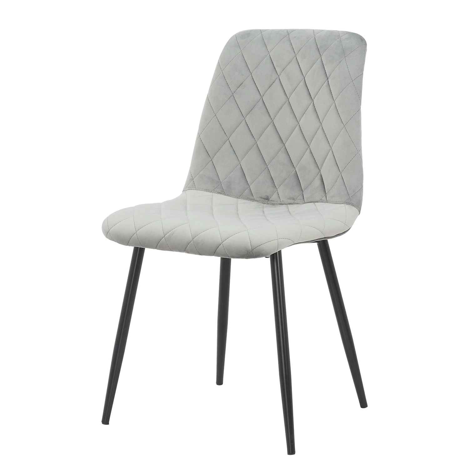 Ars manufacti Chaises capitonnées Trevo I (lot de 2) - Gris lumineux 3 Ars manufacti Chaises capitonnées Trevo I (lot de 2) - Gris lumineux – Image 3