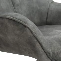 Ars manufacti Fauteuil relax Beloha - Velours / Métal - Gris vintage / Noir -Meubles de salle à manger Soldes Magasin 1000274884 220107 103356000173 DETAILS P000000001000274884