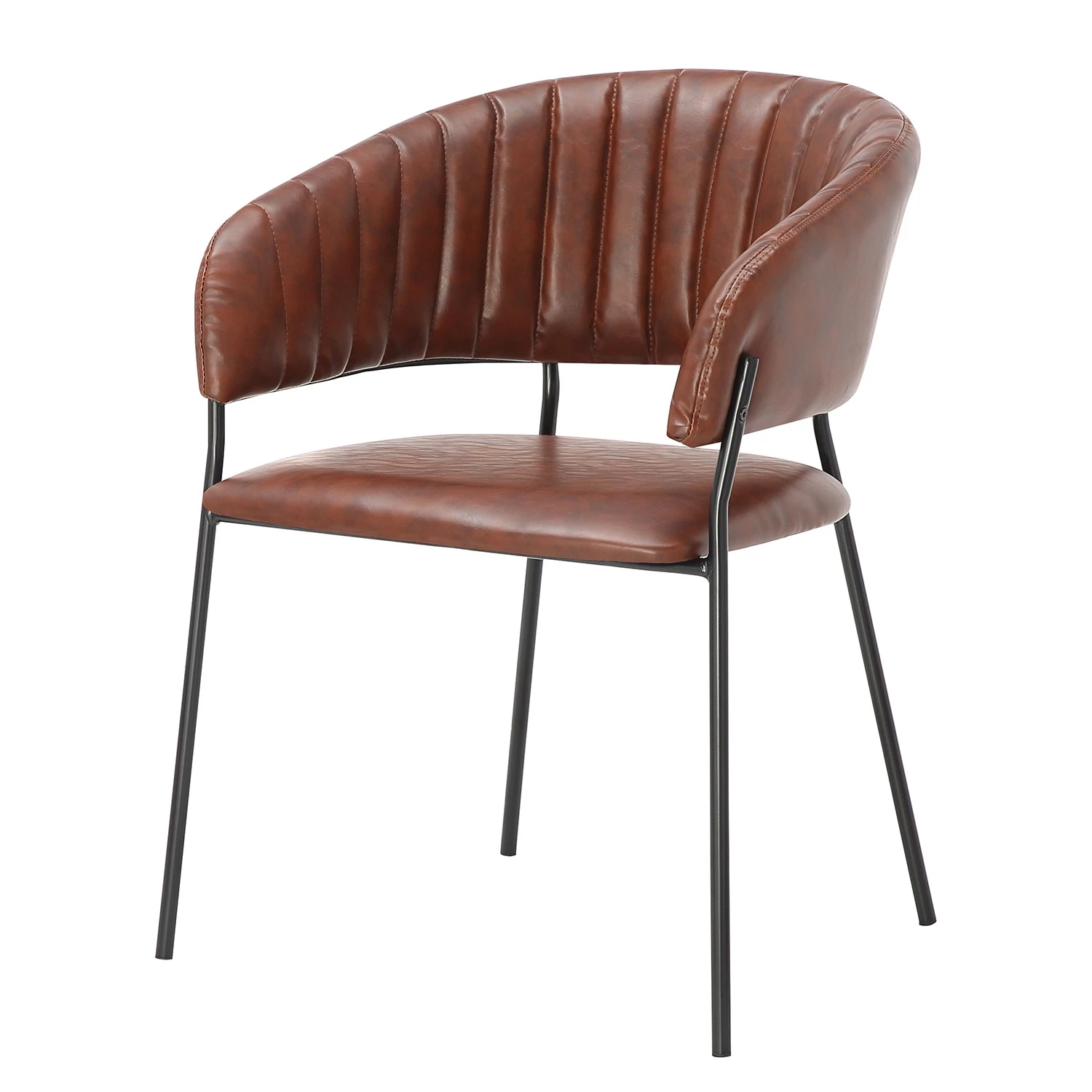 Ars manufacti Chaise à accoudoirs Acoma - Marron 1 Ars manufacti Chaise à accoudoirs Acoma - Marron