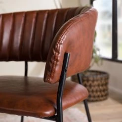 Ars manufacti Chaise à accoudoirs Acoma - Marron 17 Ars manufacti Chaise à accoudoirs Acoma - Marron -Meubles de salle à manger Soldes Magasin 1000274886 220519 030 DETAILS P000000001000274886