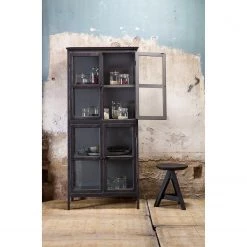 Red Living Vitrine Egelev - Pin massif - Noir vieilli -Meubles de salle à manger Soldes Magasin 1000275620 210630 12464400067 MOOD DETAILS P000000001000275620 mood