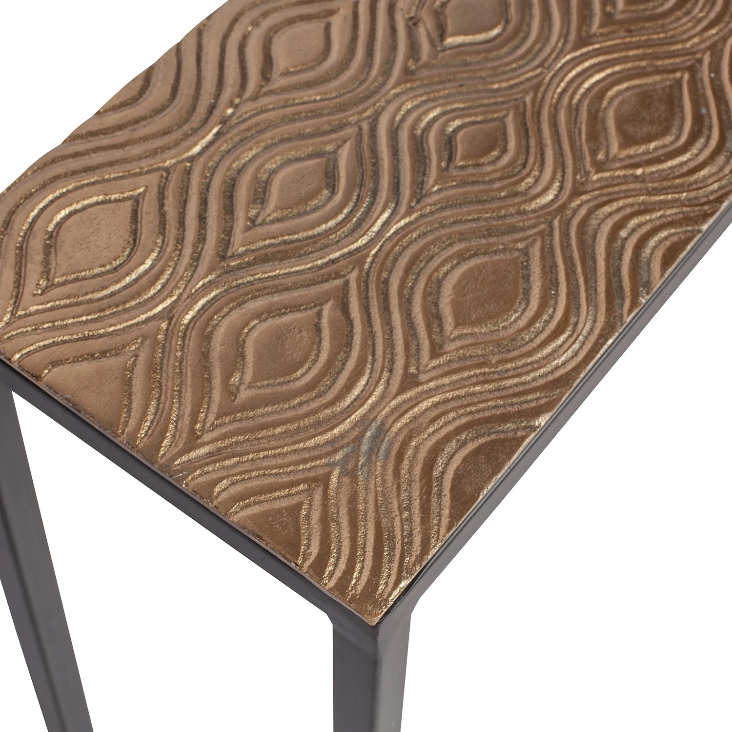 Red Living Consoles Goolwa (lot de 2) - Métal - Doré vieilli / Noir 4 Red Living Consoles Goolwa (lot de 2) - Métal - Doré vieilli / Noir – Image 4