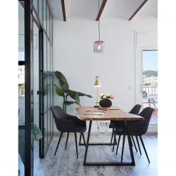 Mørteens Table Ayon - Acacia massif / Acier - Acacia / Noir -Meubles de salle à manger Soldes Magasin 1000276606 210629 15002200433 MOOD DETAILS P000000001000276606 mood