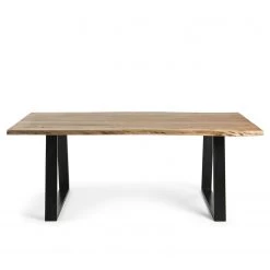 Mørteens Table Ayon - Acacia massif / Acier - Acacia / Noir -Meubles de salle à manger Soldes Magasin 1000276606 210629 15002200436 DETAILS P000000001000276606