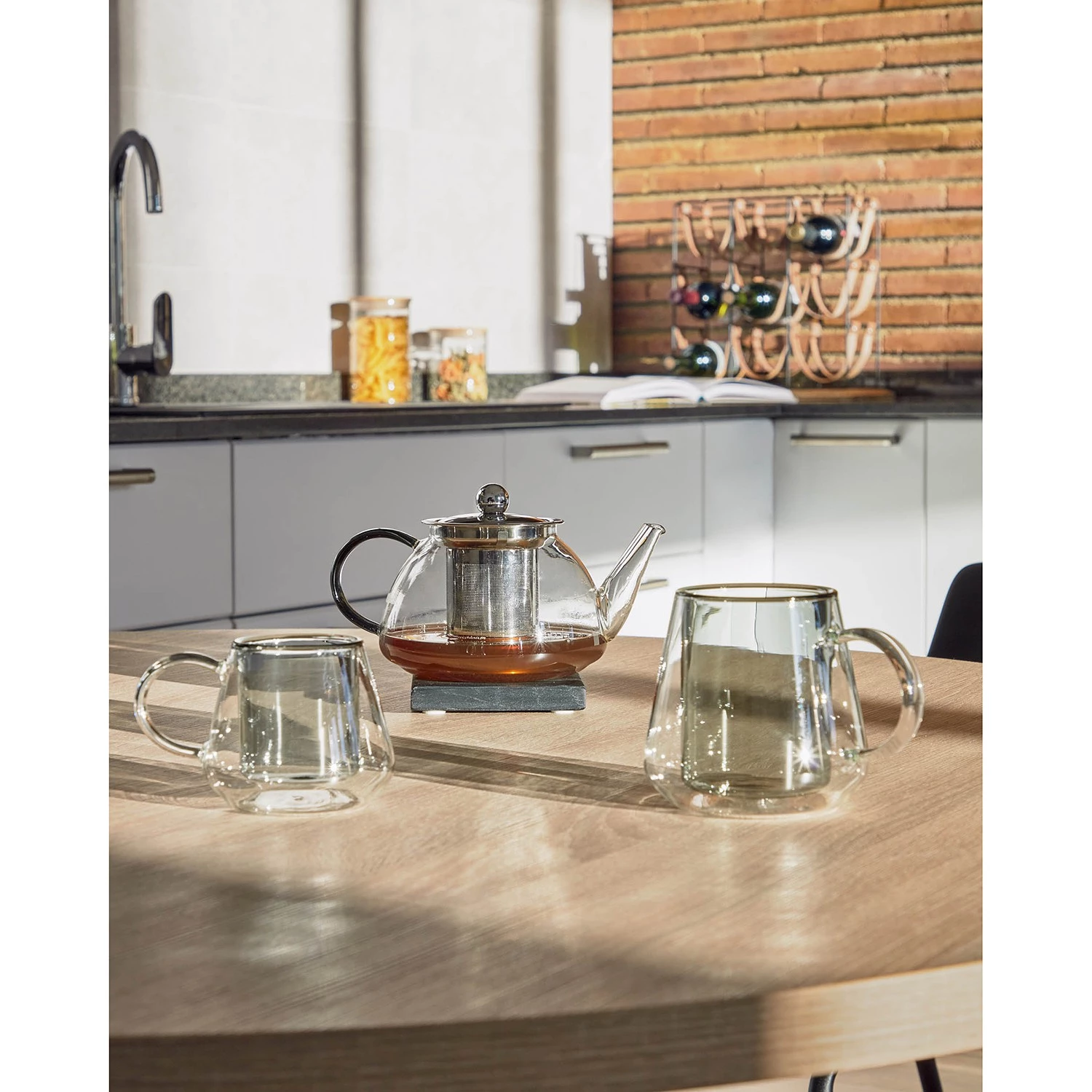 Mørteens Table Asyan - Imitation chêne / Noir 5 Mørteens Table Asyan - Imitation chêne / Noir – Image 5