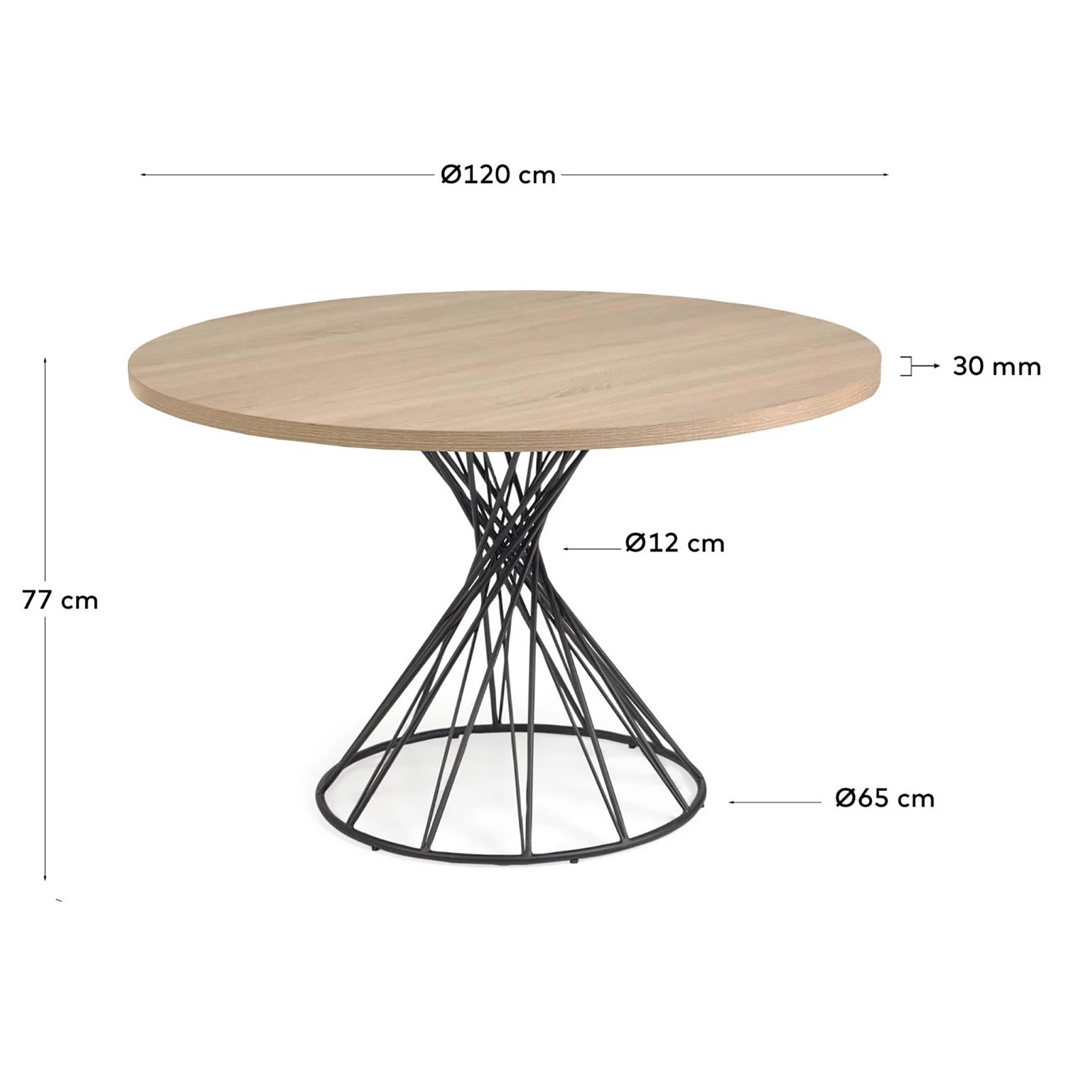 Mørteens Table Asyan - Imitation chêne / Noir 10 Mørteens Table Asyan - Imitation chêne / Noir – Image 10