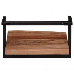 Ars manufacti Étagère murale Kaawo I - Acacia massif / Métal - Acacia / Noir - Largeur : 45 cm -Meubles de salle à manger Soldes Magasin 1000276814 220413 033 DETAILS P000000001000276814