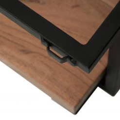 Ars manufacti Étagère murale Kaawo I - Acacia massif / Métal - Acacia / Noir - Largeur : 45 cm -Meubles de salle à manger Soldes Magasin 1000276814 220719 034 DETAILS P000000001000276814