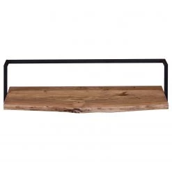 Ars manufacti Étagère murale Kaawo I - Acacia massif / Métal - Acacia / Noir - Largeur : 100 cm -Meubles de salle à manger Soldes Magasin 1000276819 220413 030 DETAILS P000000001000276819