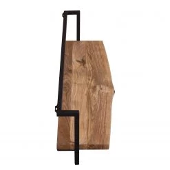 Ars manufacti Étagère murale Kaawo I - Acacia massif / Métal - Acacia / Noir - Largeur : 100 cm -Meubles de salle à manger Soldes Magasin 1000276819 220413 031 DETAILS P000000001000276819