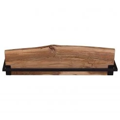 Ars manufacti Étagère murale Kaawo I - Acacia massif / Métal - Acacia / Noir - Largeur : 100 cm -Meubles de salle à manger Soldes Magasin 1000276819 220413 032 DETAILS P000000001000276819