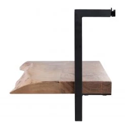Ars manufacti Étagère murale Kaawo I - Acacia massif / Métal - Acacia / Noir - Largeur : 100 cm -Meubles de salle à manger Soldes Magasin 1000276819 220719 031 DETAILS P000000001000276819