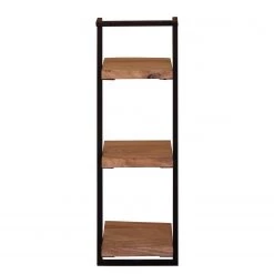 Ars manufacti Étagère murale Kaawo II - Acacia massif / Métal - Acacia / Noir - Hauteur : 100 cm -Meubles de salle à manger Soldes Magasin 1000276821 220413 032 DETAILS P000000001000276821