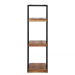 Ars manufacti Étagère murale Kaawo II - Acacia massif / Métal - Acacia / Noir - Hauteur : 100 cm -Meubles de salle à manger Soldes Magasin 1000276821 220719 030 DETAILS P000000001000276821