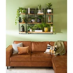 Ars manufacti Étagère murale Kaawo II - Acacia massif / Métal - Acacia / Noir - Hauteur : 100 cm -Meubles de salle à manger Soldes Magasin 1000276821 220812 020 MOOD DETAILS P000000001000276821 mood