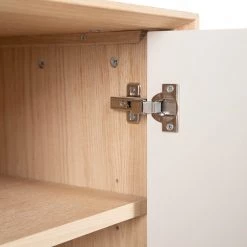 Studio Copenhagen Enfilade Maayka I - Partiellement en chêne massif - Blanc / Chêne clair -Meubles de salle à manger Soldes Magasin 1000277378 220803 036 DETAILS P000000001000277378