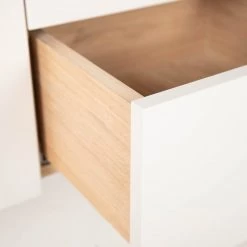 Studio Copenhagen Enfilade Maayka I - Partiellement en chêne massif - Blanc / Chêne clair -Meubles de salle à manger Soldes Magasin 1000277378 220803 037 DETAILS P000000001000277378