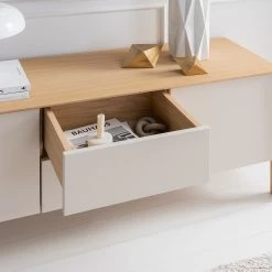 Studio Copenhagen Enfilade Maayka I - Partiellement en chêne massif - Blanc / Chêne clair -Meubles de salle à manger Soldes Magasin 1000277378 220905 023 MOOD DETAILS P000000001000277378 mood