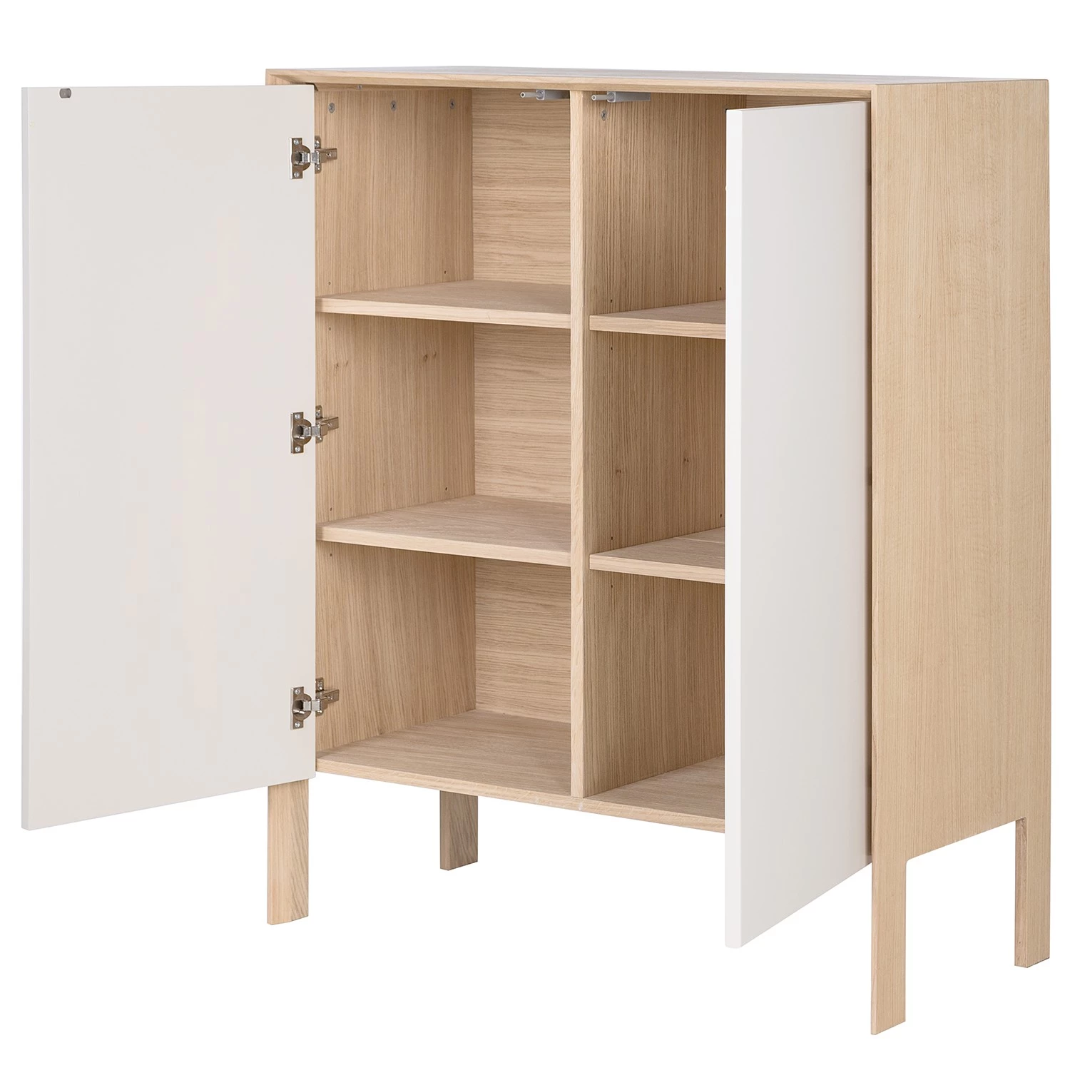 Studio Copenhagen Buffet Maayka - Partiellement en chêne massif - Blanc / Chêne clair 6 Studio Copenhagen Buffet Maayka - Partiellement en chêne massif - Blanc / Chêne clair – Image 6