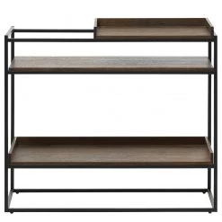 Red Living Console Ratho - Placage en bois véritable / Métal - Chêne fumé / Noir -Meubles de salle à manger Soldes Magasin 1000277627 210706 14081000027 DETAILS P000000001000277627