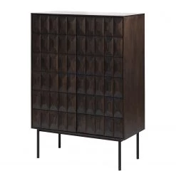 Red Living Buffet haut Limes - Chêne massif / Métal - Chêne foncé / Noir