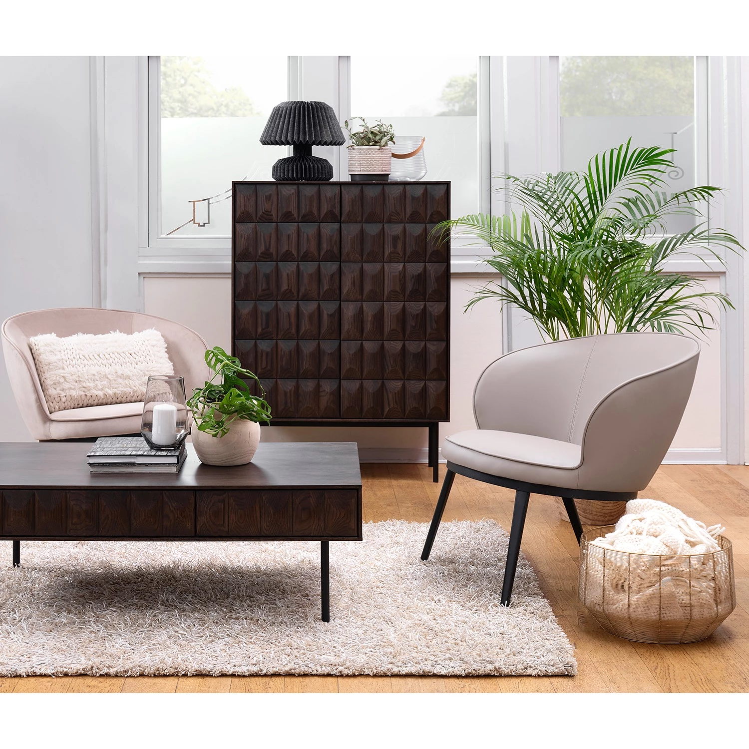 Red Living Buffet haut Limes - Chêne massif / Métal - Chêne foncé / Noir 4 Red Living Buffet haut Limes - Chêne massif / Métal - Chêne foncé / Noir – Image 4