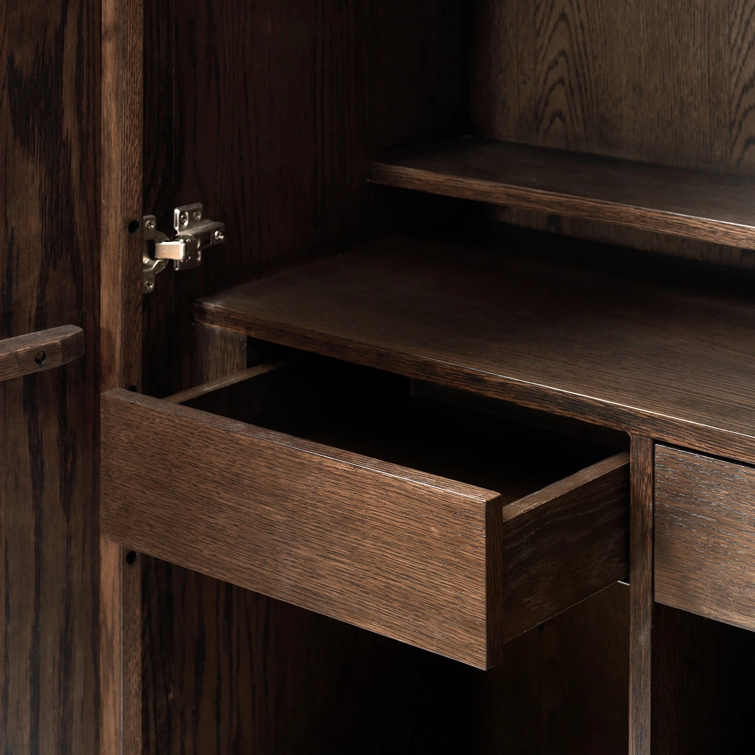 Red Living Buffet haut Limes - Chêne massif / Métal - Chêne foncé / Noir 8 Red Living Buffet haut Limes - Chêne massif / Métal - Chêne foncé / Noir – Image 8